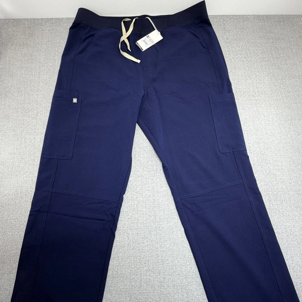FIGS Mens Axle 2.0 Cargo Scrub Pants XXL Tall Navy FIONx Stretch NWT